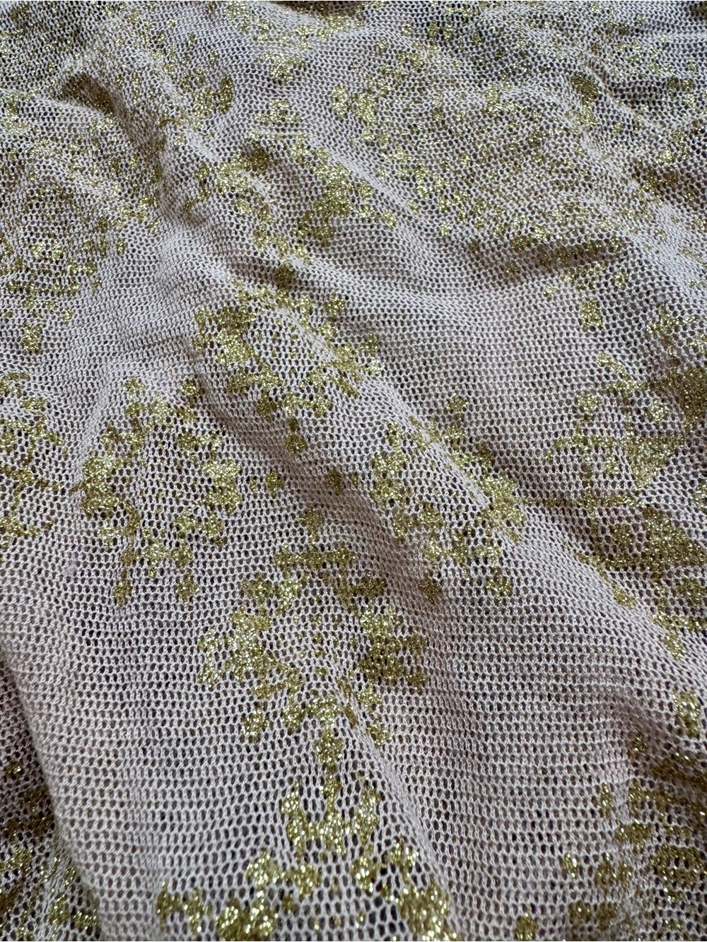 Gold Metallic Mesh Crop Cami, Size Small - Intimately by Free People - Picture 3 of 7